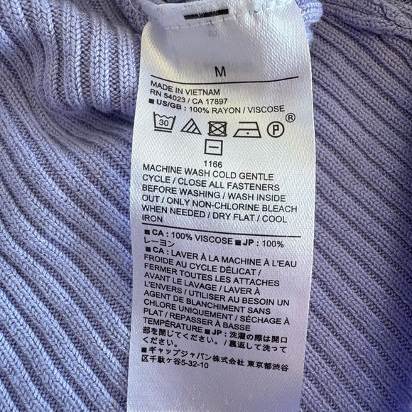Banana Republic Lilac Ribbed Front-Button Cardigan | Size Medium - Picture 9 of 9